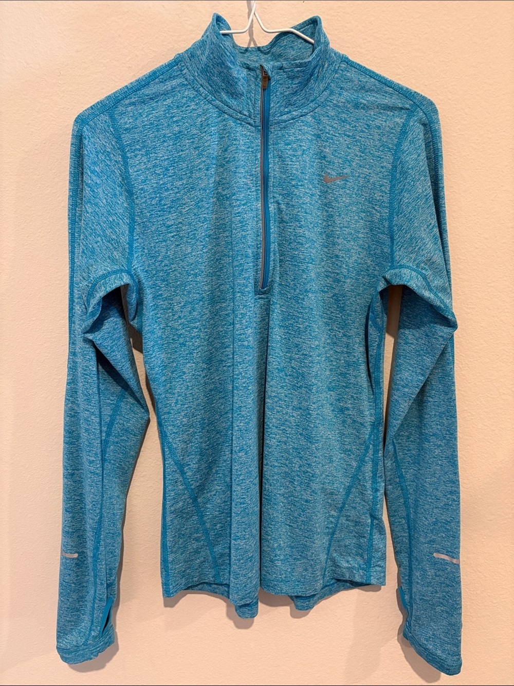 Blue Nike Dri-FIT 1/2-Zip Long Sleeve shirt